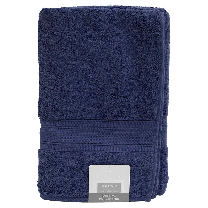 Toalla de baño algodón azul 147 x 76 cm Royal Heritage