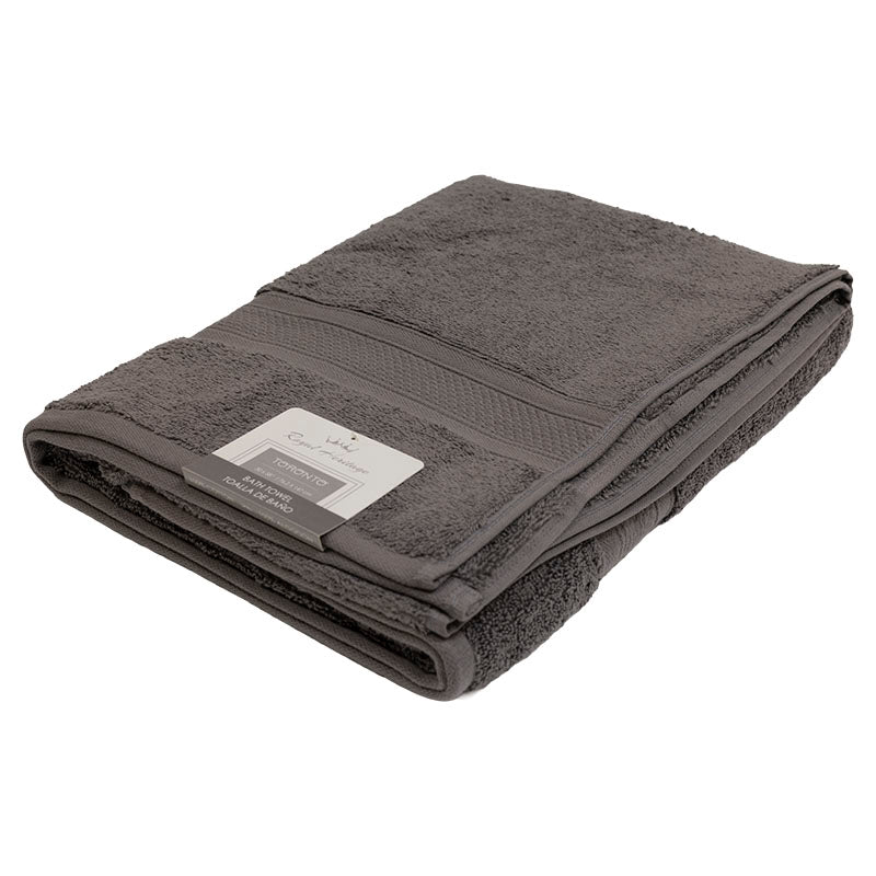 Royal Heritage Gray Cotton Bath Towel 147 x 76 cm