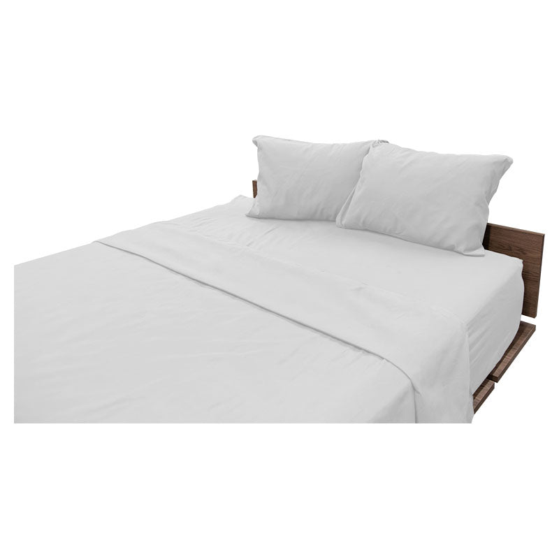 Juego sabanas twin microfibra 3 piezas blanco