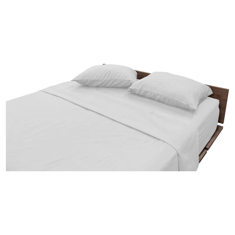 Juego sabanas king microfibra 4 piezas blanco