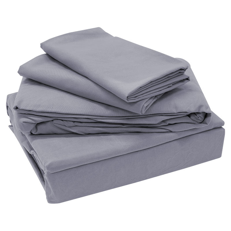 4-piece full microfiber sheet set, gray