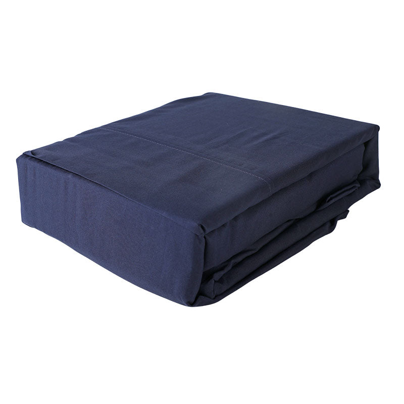 Juego sabanas king microfibra 4 piezas azul navy