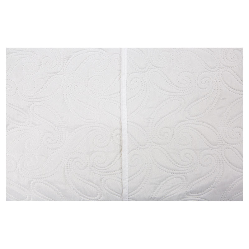 2-piece imperial polyester bedspread set, white