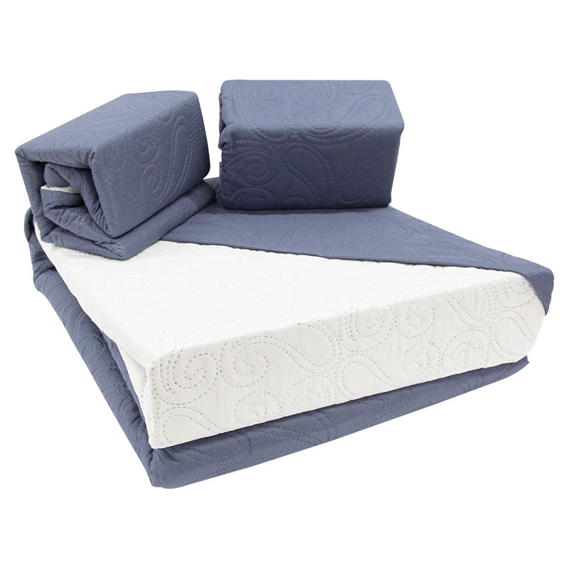 King polyester comforter set 3 pieces gray and beige
