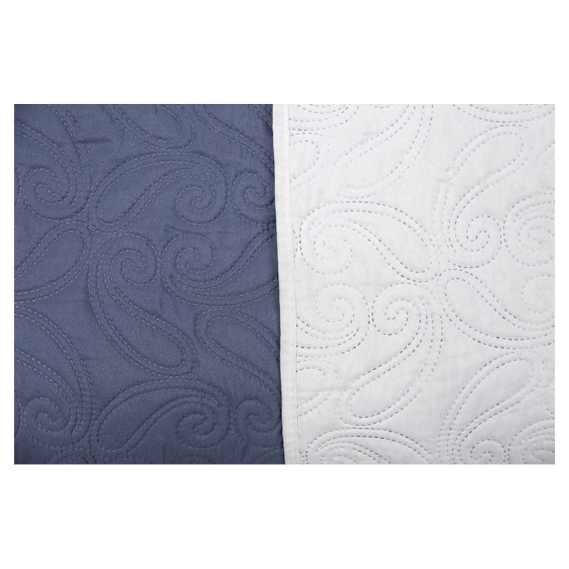 King polyester comforter set 3 pieces gray and beige
