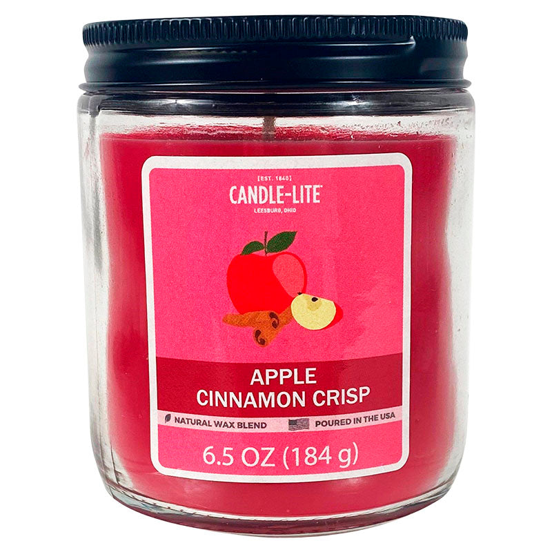 Vela aromática manzana y canela cera natural 6,5 oz