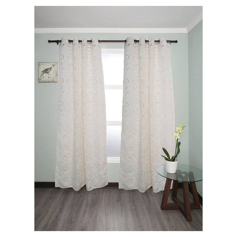 Cortina tergal estampado beige 229 x 137 cm (Precio por pieza)