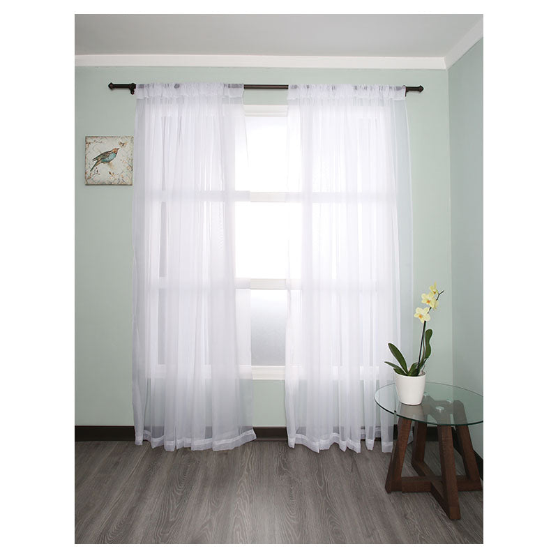 Cortina tergal blanco liso 294 x 220 cm (Precio por pieza)
