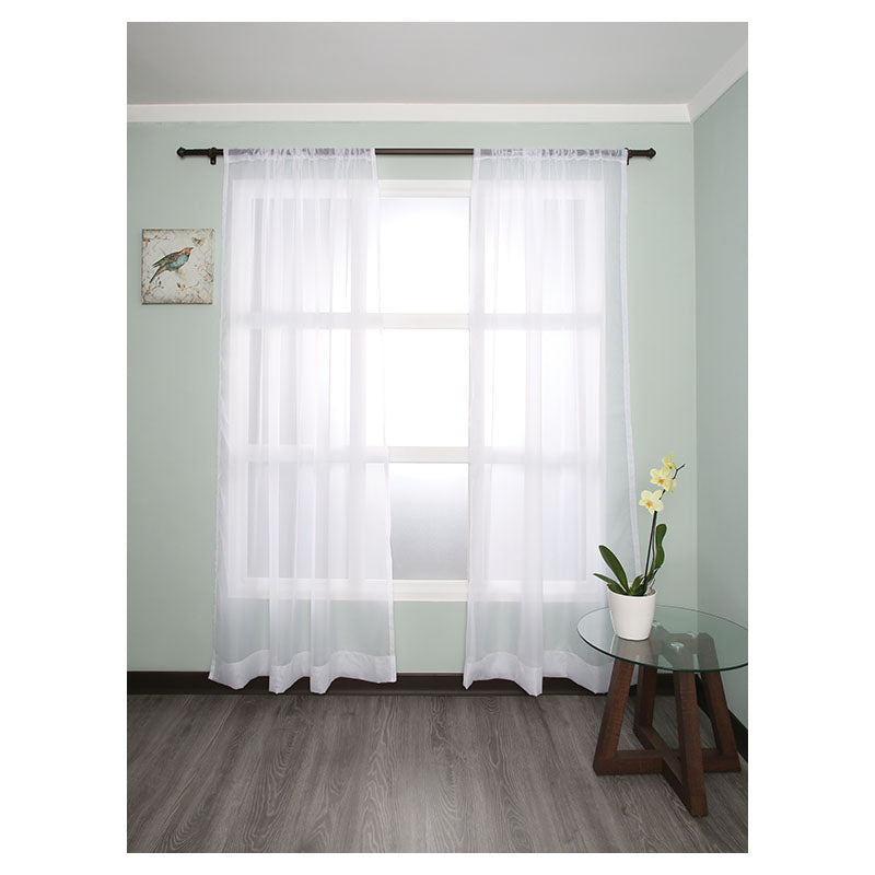 Cortina tergal liso blanco 213 x 134 cm (Precio por pieza)
