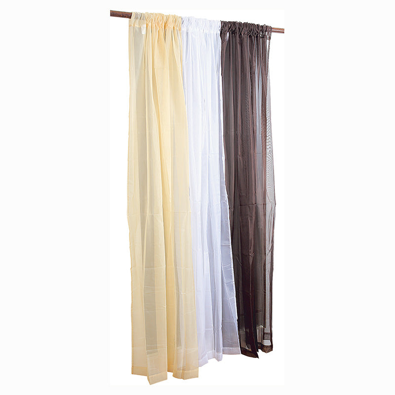 Cortina tergal liso blanco 213 x 134 cm (Precio por pieza)