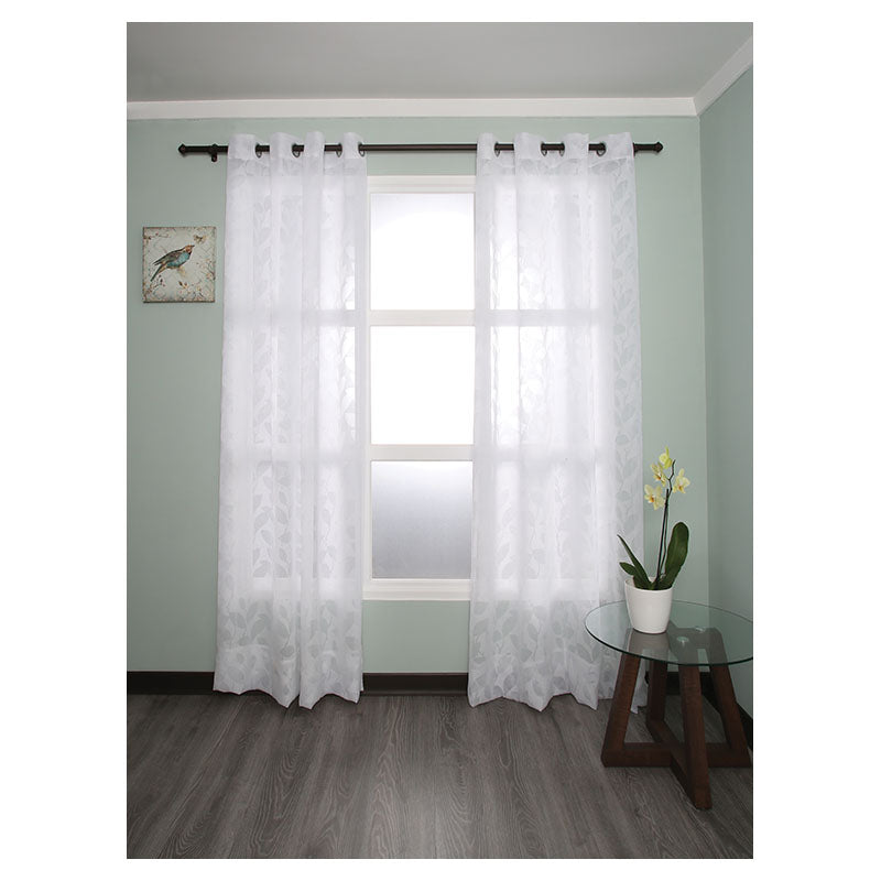 Cortina tergal estampado blanco 240 x 137 cm (Precio por pieza)