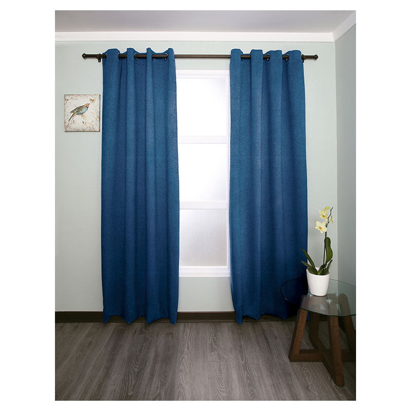 Blue linen blackout curtain 229 x 135 cm (Price per piece)