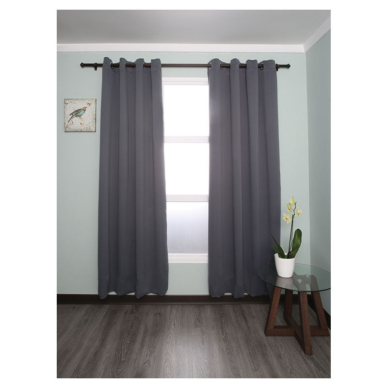 Cortina blackout liso gris oscuro 229 x 137 cm (Precio por pieza)