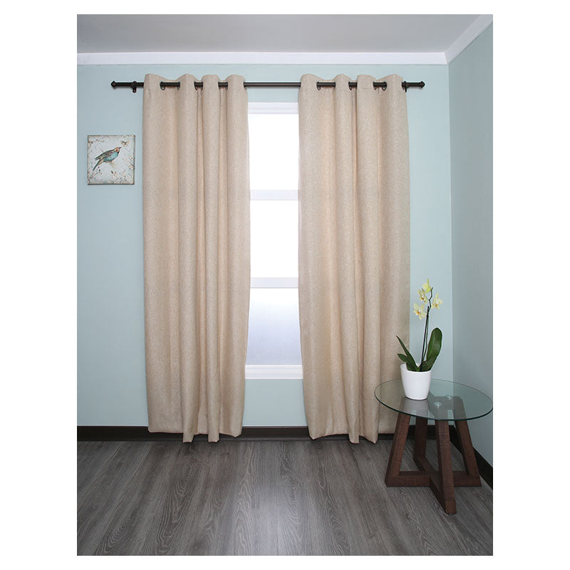 Beige blackout linen curtain 229 x 135 cm