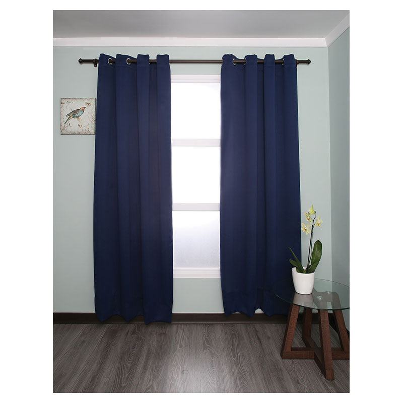 Cortina blackout liso azul 229 x 137 cm
