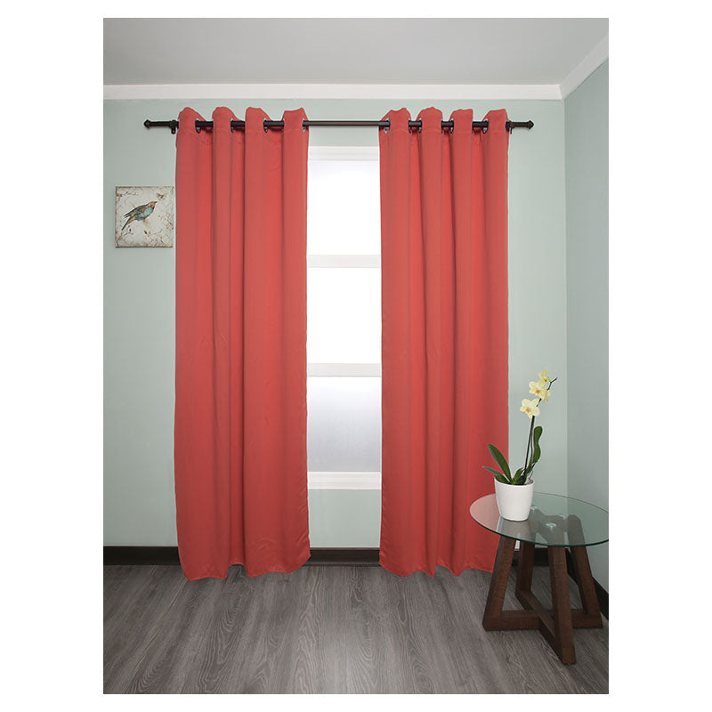 Plain Terracotta Blackout Curtain 229 x 137 cm (Price per piece)