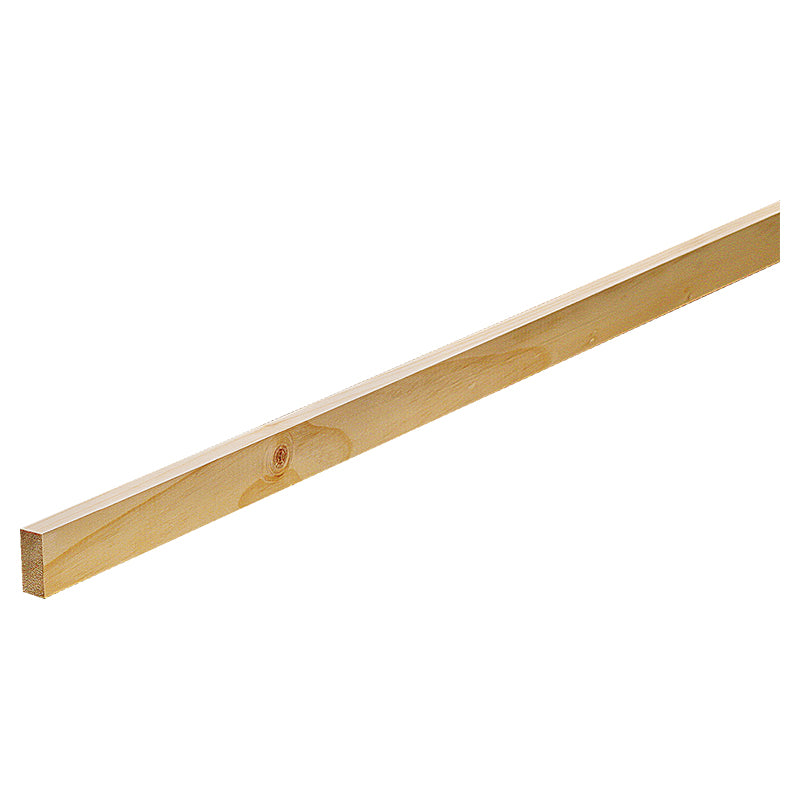 Brushed dry pine rule 1" x 2" (1.9 x 4.1 cm) length 320 cm