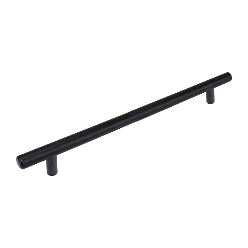 Matte black stainless steel cylindrical Rish handle 25.5 cm