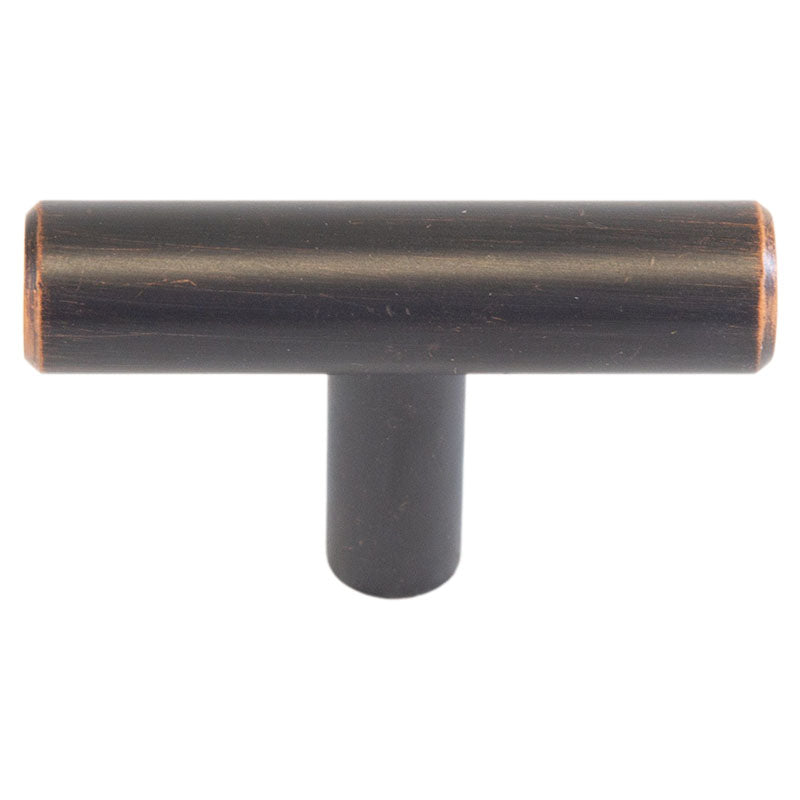2" T-shaped dark bronze pull
