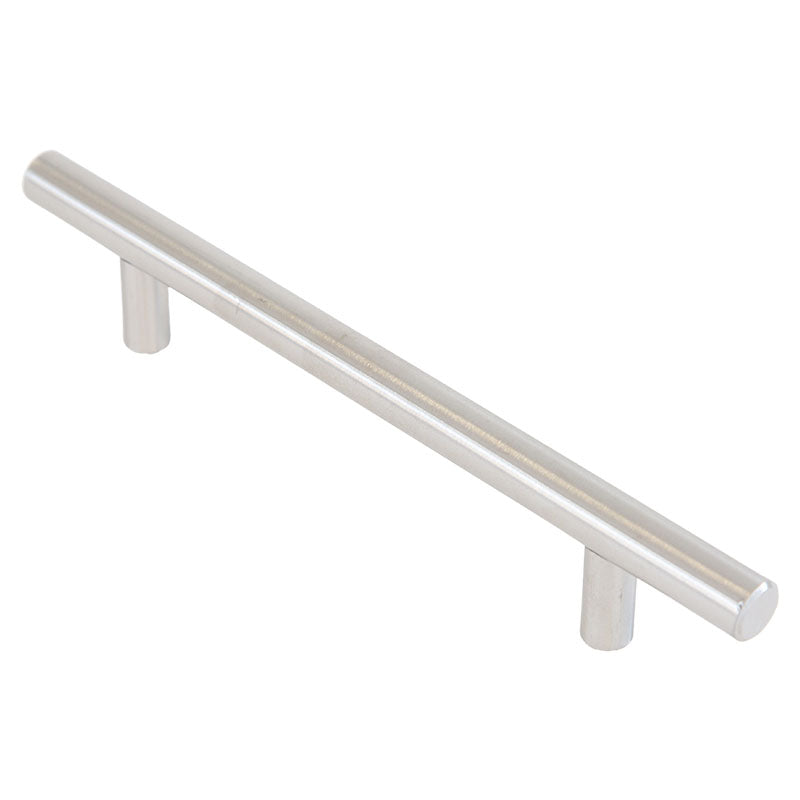 Mobile straight handle matte chrome stainless steel 128 mm