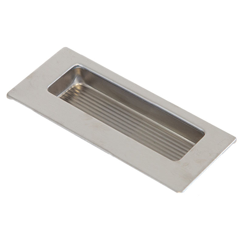 Mobile rectangular handle, matte nickel stainless steel, 32 mm
