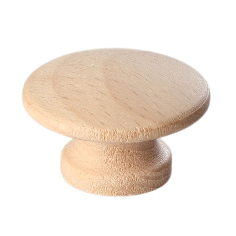 1 1/2" Round Natural Wood Knob