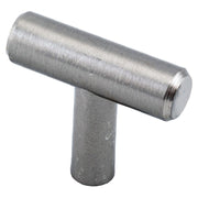 Perilla Rish 8124/40 acero sólido cepillado níquel