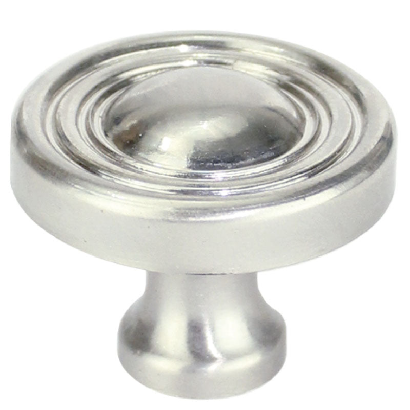 Knob Park 32 brushed zamak satin nickel