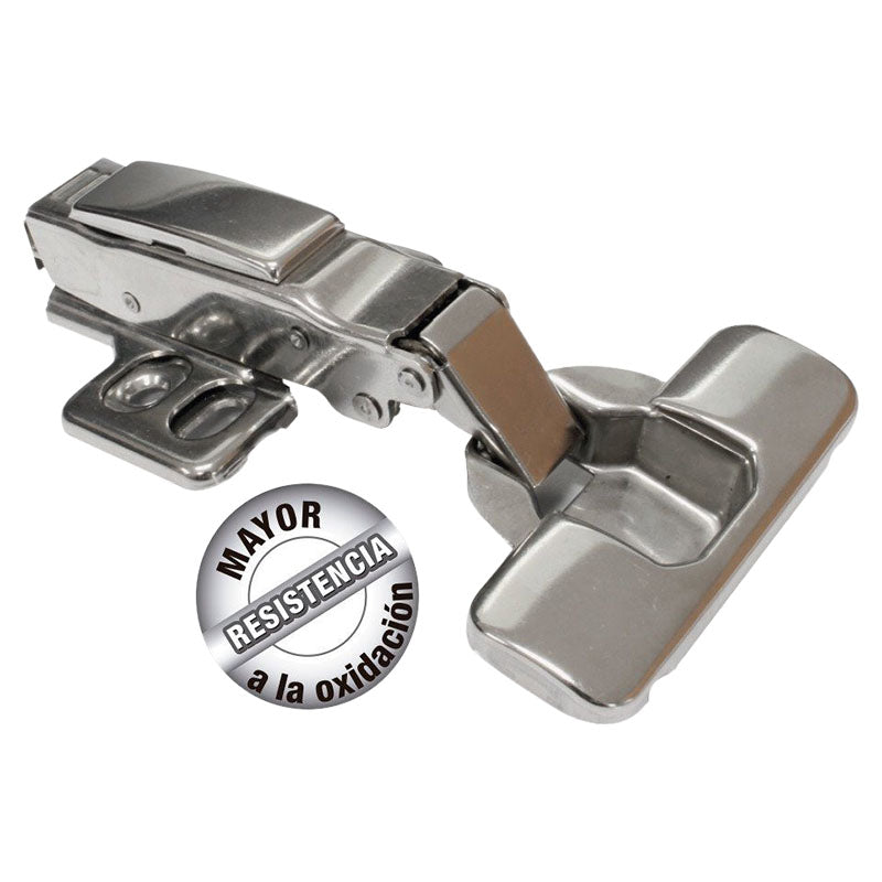 Slow-close corner hinge, 35 mm, satin, 2-pack