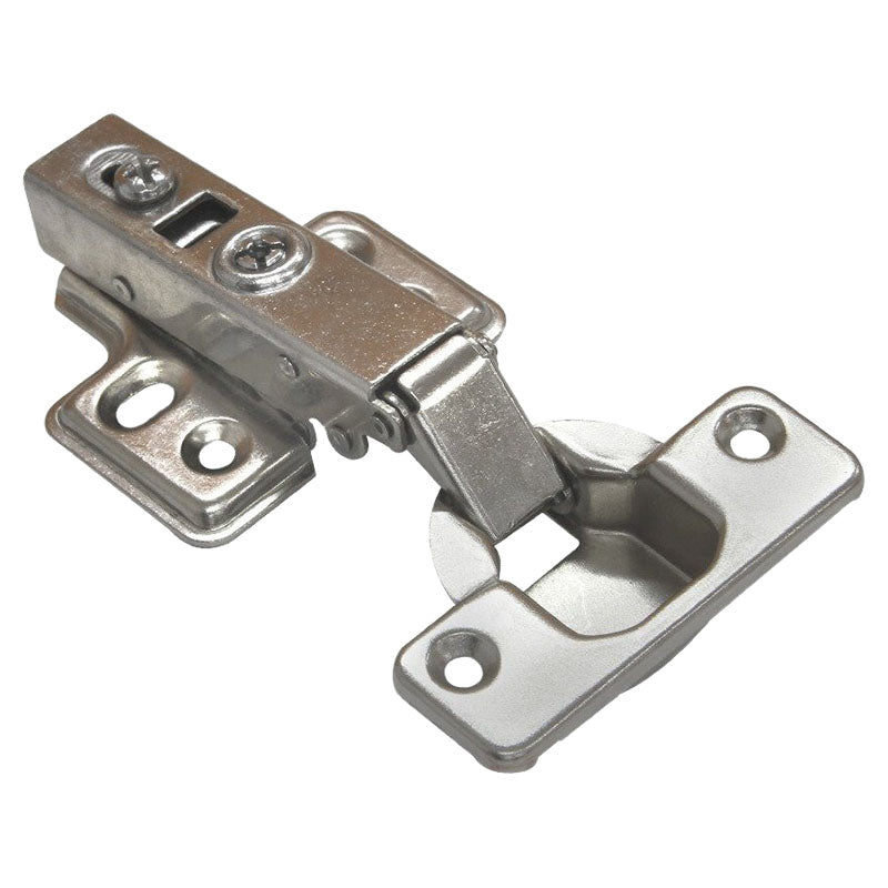 Slow-close straight hinge 35mm satin 2 units
