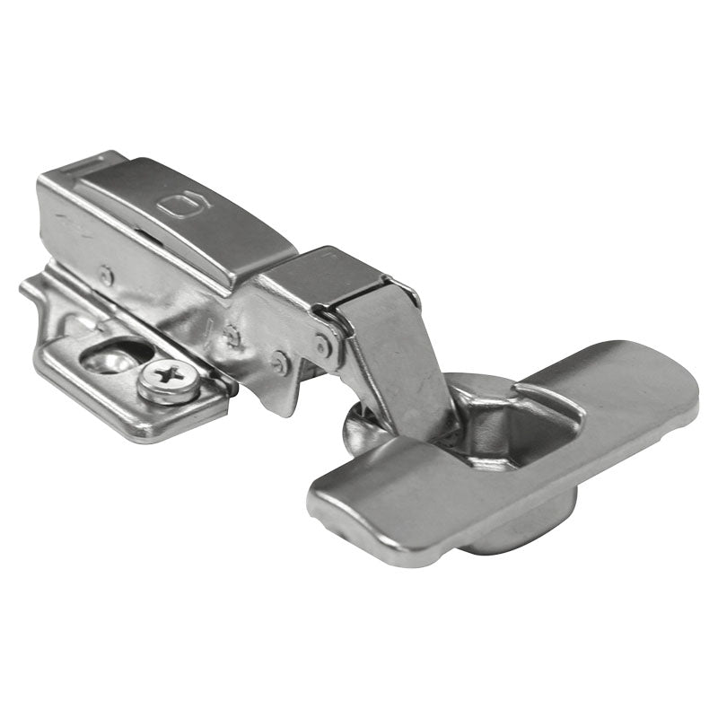 Adjustable 35mm Soft-Close Half-Overlay Hinge, Satin, 2-Pack