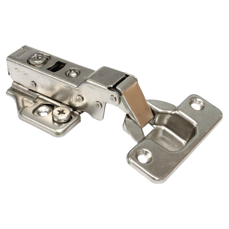 Adjustable half-overlay hinge 35 mm satin 2 pcs