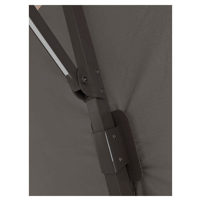Sombrilla de patio cuadrada con luz LED solar 3 x 3 m