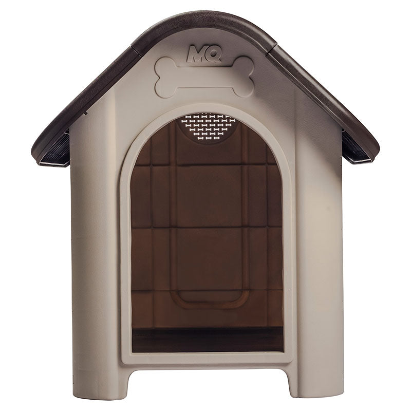 Plastic house for small and medium dogs beige 66 x 60 x 75 cm