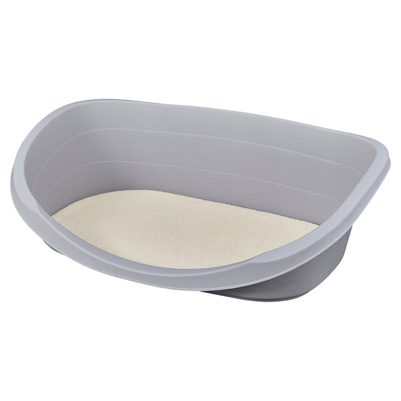 Cama para mascota rectangular polipropileno 22,5 x 43,2 x 62 cm gris