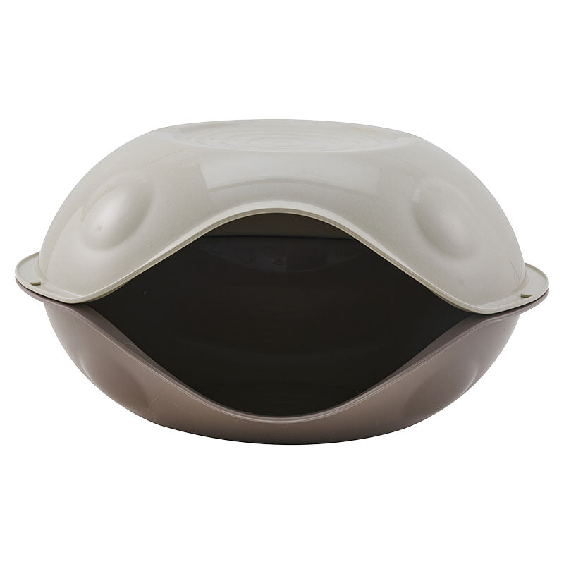 Cama para mascota ovalada polipropileno 33,2 x 50,4 x 62 cm beige