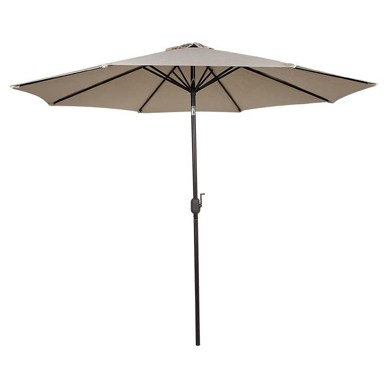 Sombrilla para patio 300x250 cm beige redonda