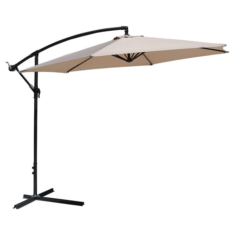 Sombrilla colgante para patio 300x250 cm beige redonda