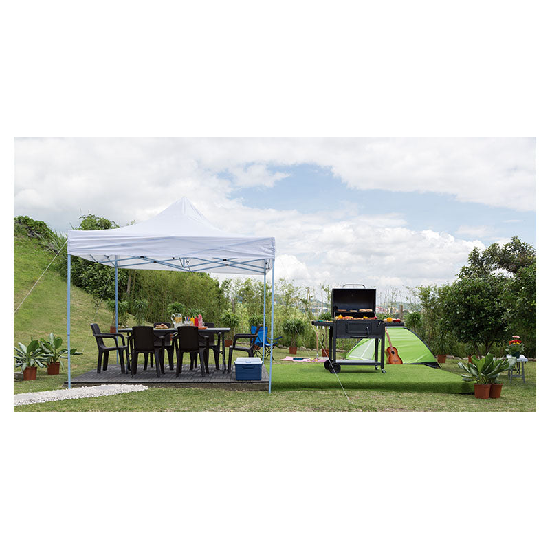 Toldo plegable cuadrado 300 x 300 x 300 cm blanco impermeable