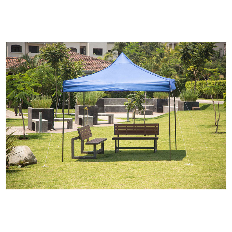 Toldo plegable cuadrado 300 x 300 x 300 cm azul impermeable