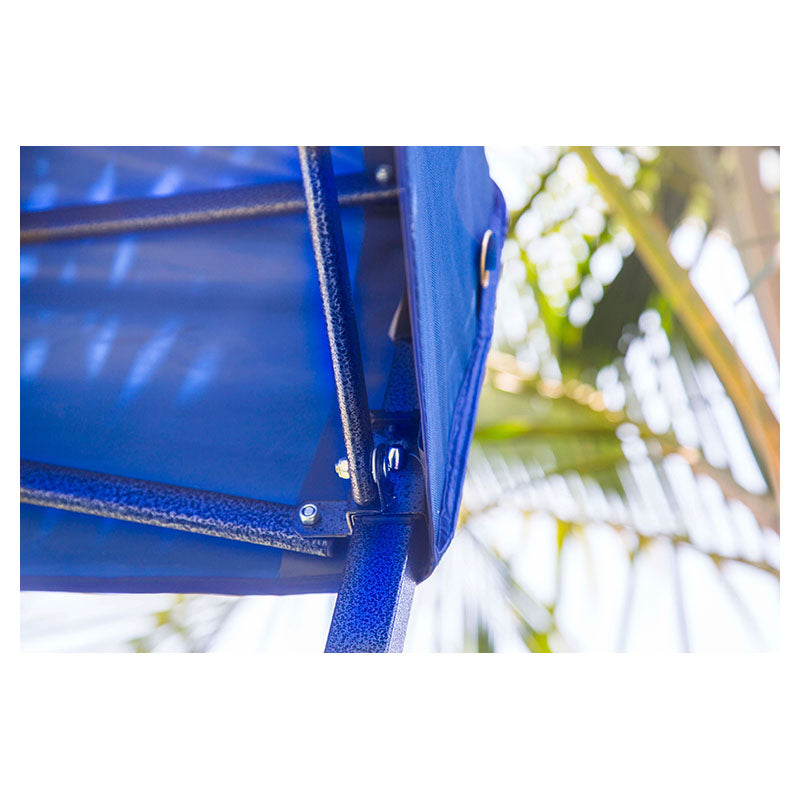 Toldo plegable cuadrado 300 x 300 x 300 cm azul impermeable