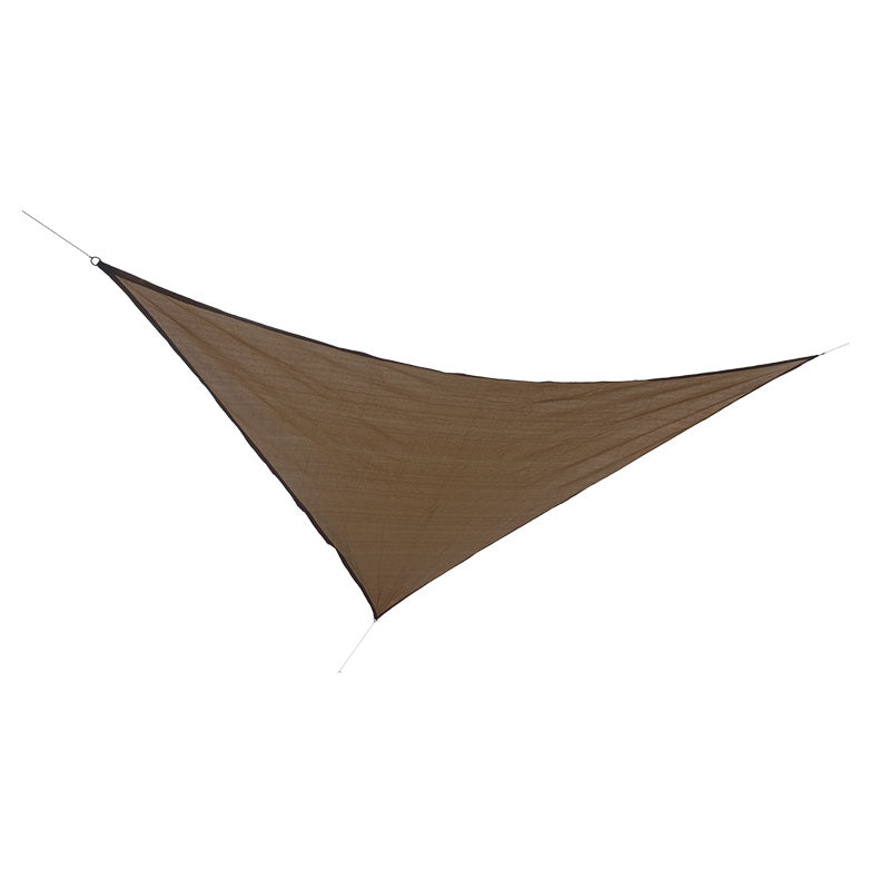 4.9 x 4.9 x 4.9 m beige triangular shade sail