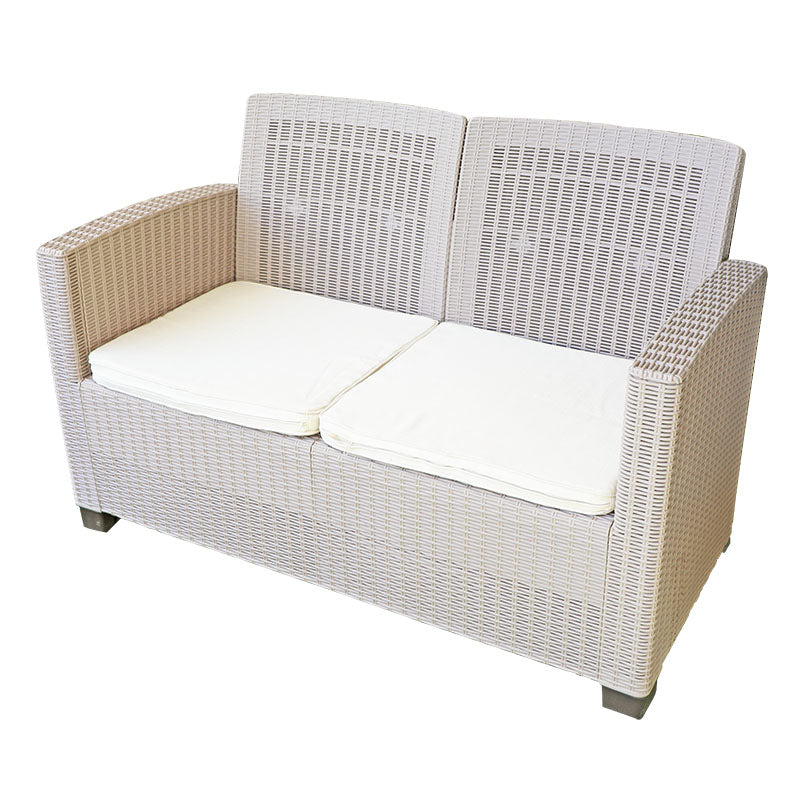 Sofá Álamo 2 plazas beige ratán Sanchia