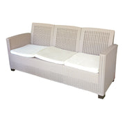 Sanchia Alamo 3-seater beige rattan sofa