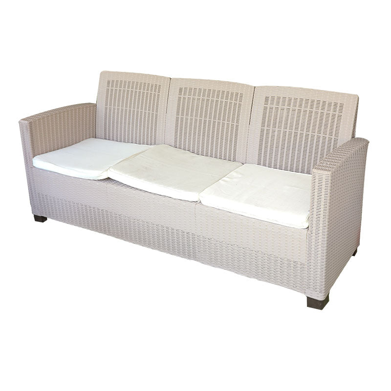 Sofá Álamo 3 plazas beige ratán Sanchia