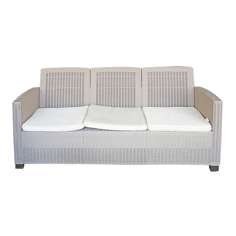 Sanchia Alamo 3-seater beige rattan sofa