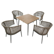 Basic Living 5-Piece Rattan-Style Patio Set, Coffee
