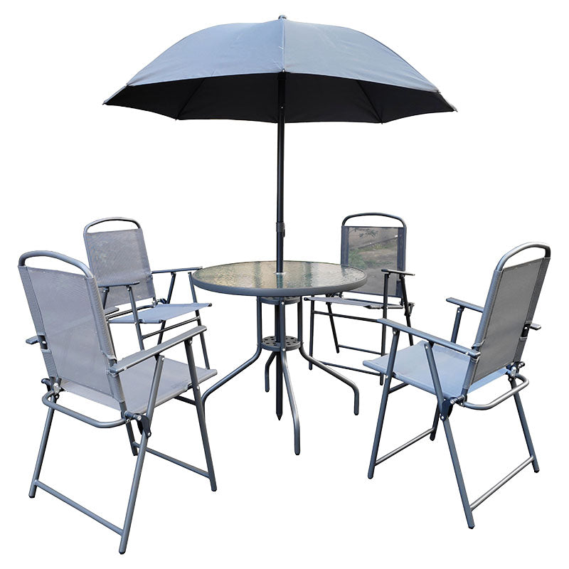 Set de terraza 6 piezas gris Basic Living