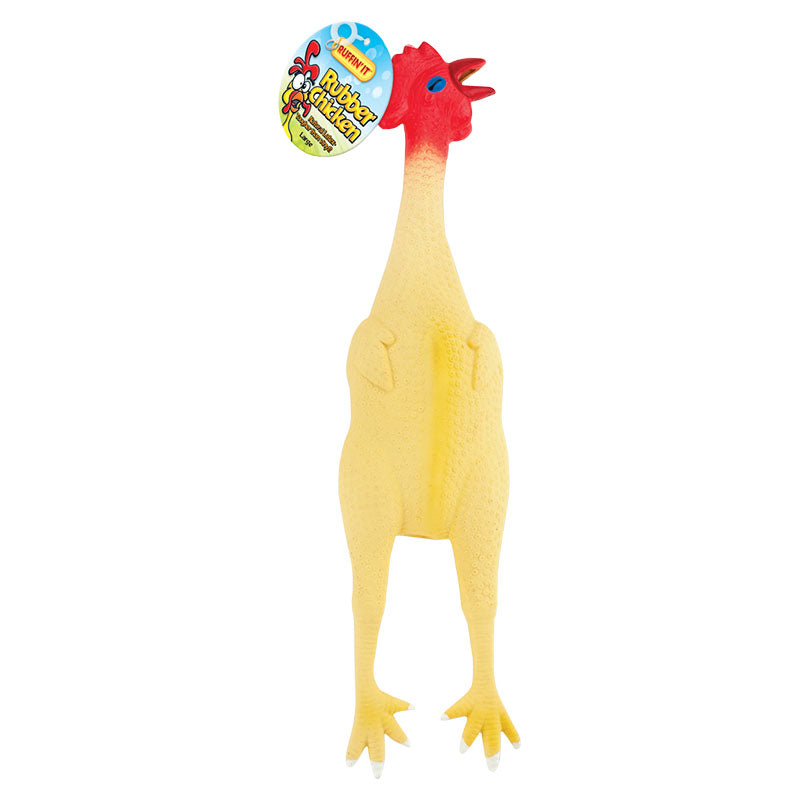 Juguete pollo de goma para mascota