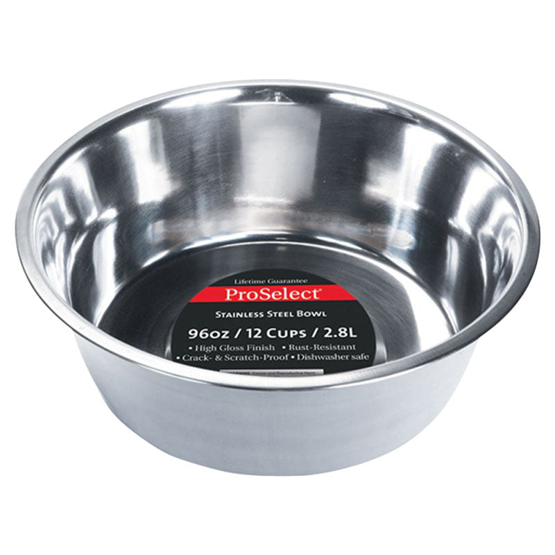 Plato grande para mascotas 2,83 litros acero inoxidable